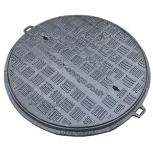 B125 Ductile Iron, Single Seal, Solid Top Manhole Cover & Frame