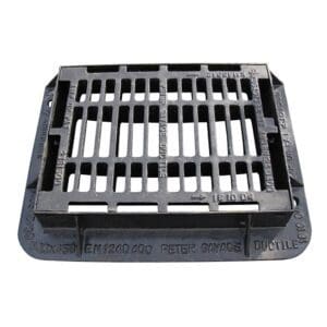 D400 Ductile Iron Hinged Gully Grating & Frame - Ultra Range