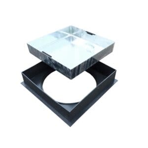 Recessed Square to Round Cover & Frame