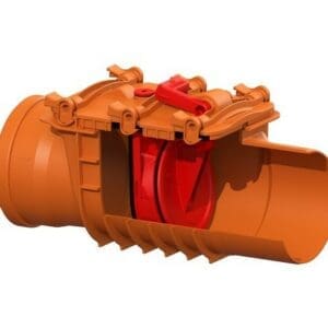 Kessel 72150 160mm Non return valve / Anti flood valve with emergency closure