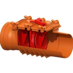 Kessel 73150 160mm Double Flap Non return valve / Anti flood valve with emergency closure