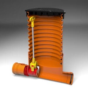 110mm - Universal Backwater Valve with removable flap for plastic chambers